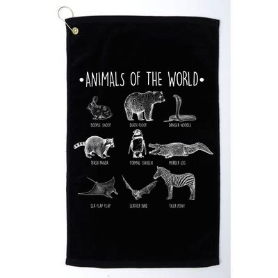 Animals Of the World Funny Wildlife Platinum Collection Golf Towel