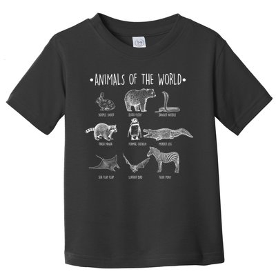 Animals Of the World Funny Wildlife Toddler T-Shirt