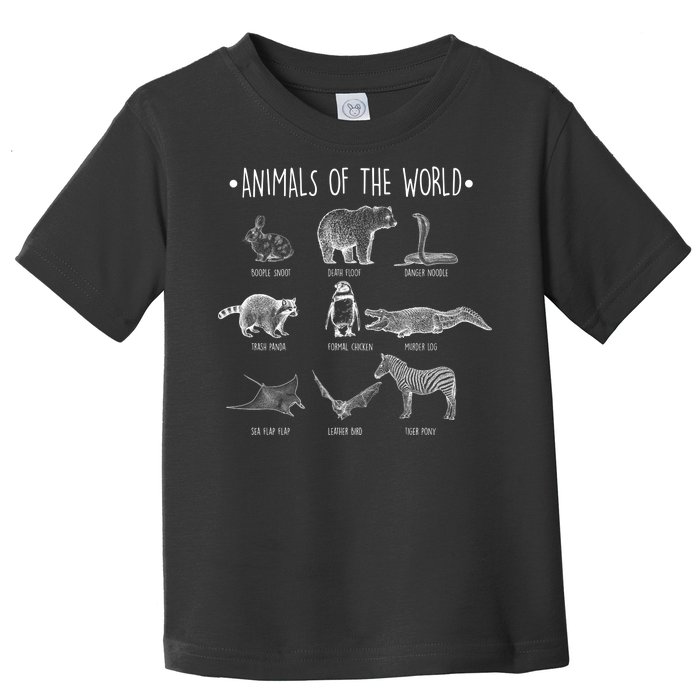 Animals Of the World Funny Wildlife Toddler T-Shirt