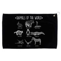 Animals Of the World Funny Wildlife Grommeted Golf Towel