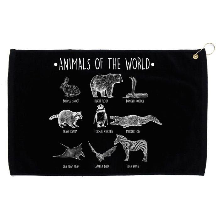 Animals Of the World Funny Wildlife Grommeted Golf Towel