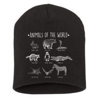 Animals Of the World Funny Wildlife Short Acrylic Beanie