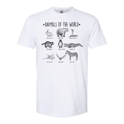 Animals Of the World Funny Wildlife Softstyle CVC T-Shirt