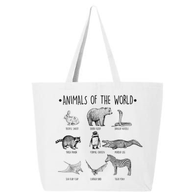 Animals Of the World Funny Wildlife 25L Jumbo Tote