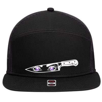 Anime Bautiful Eyes Blade Vintage 7 Panel Mesh Trucker Snapback Hat