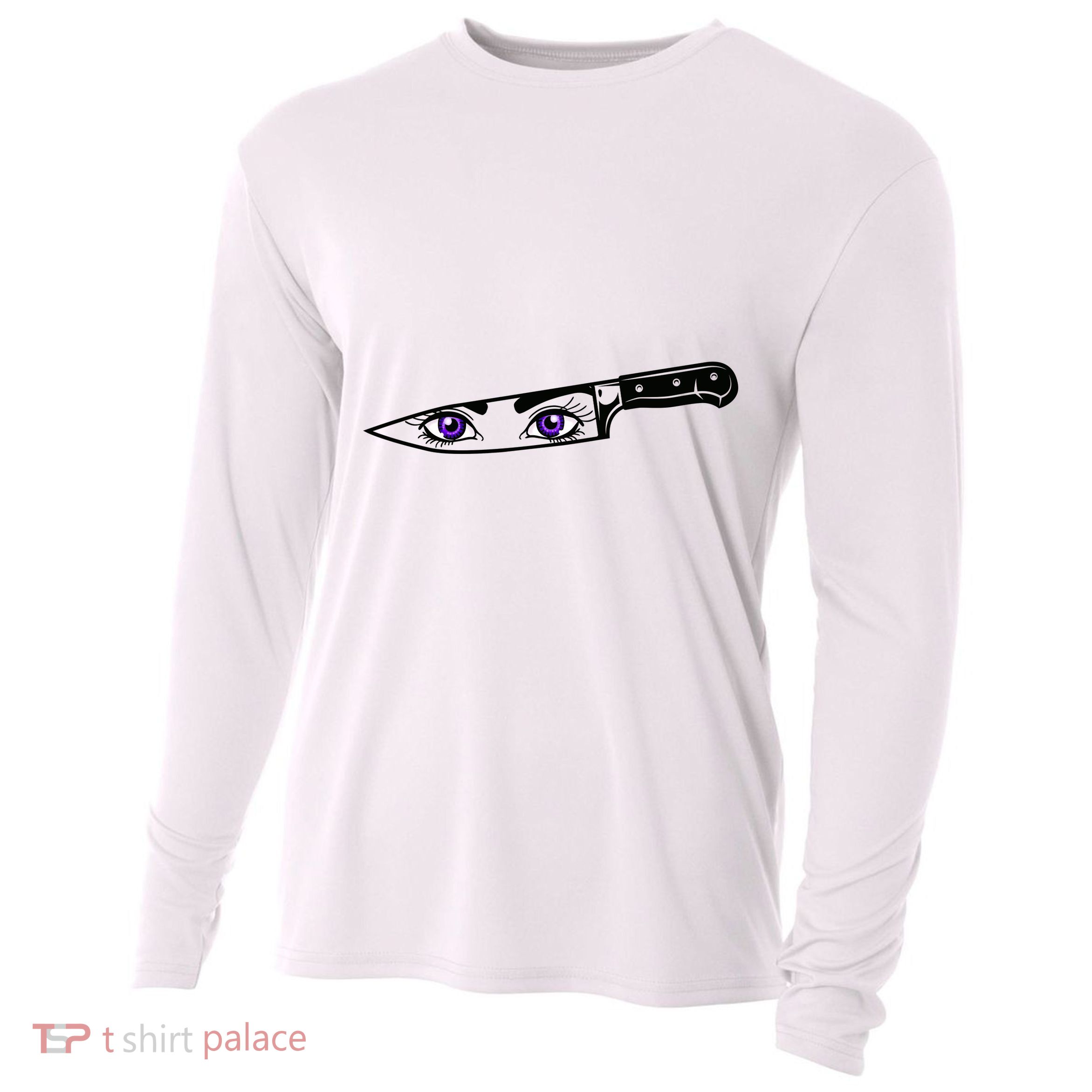 Anime Bautiful Eyes Blade Vintage Cooling Performance Long Sleeve Crew