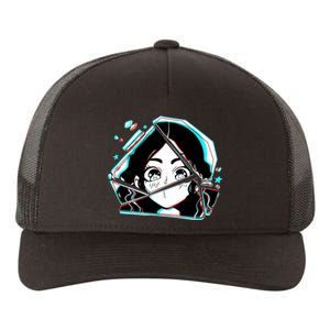 Anime Broken Glass Sparkle Eyes Yupoong Adult 5-Panel Trucker Hat