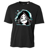 Anime Broken Glass Sparkle Eyes Cooling Performance Crew T-Shirt