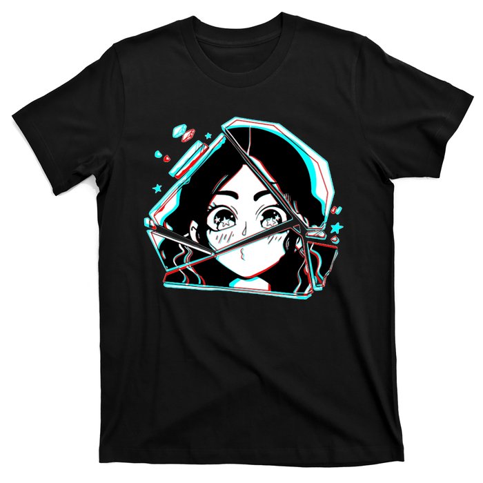 Anime Broken Glass Sparkle Eyes T-Shirt