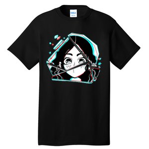 Anime Broken Glass Sparkle Eyes Tall T-Shirt