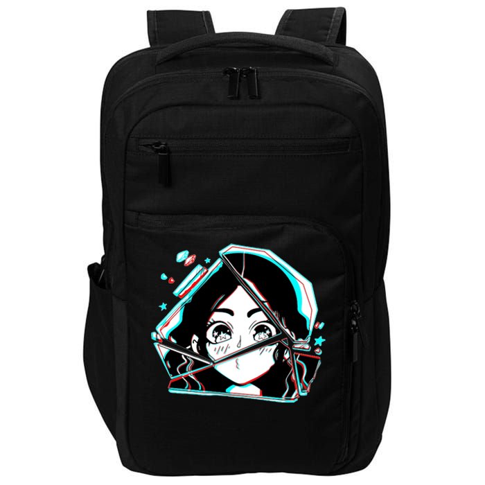 Anime Broken Glass Sparkle Eyes Impact Tech Backpack