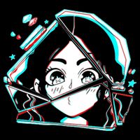 Anime Broken Glass Sparkle Eyes Backpack