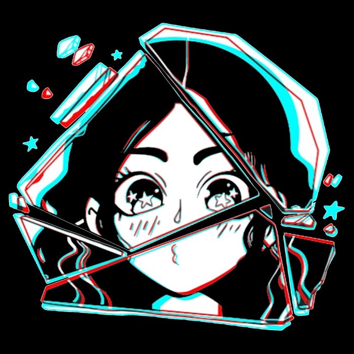 Anime Broken Glass Sparkle Eyes Backpack
