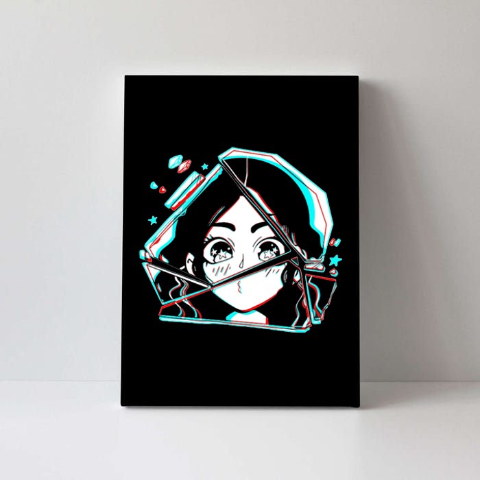 Anime Broken Glass Sparkle Eyes Canvas