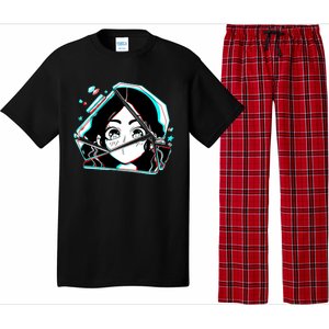 Anime Broken Glass Sparkle Eyes Pajama Set