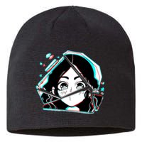 Anime Broken Glass Sparkle Eyes Sustainable Beanie