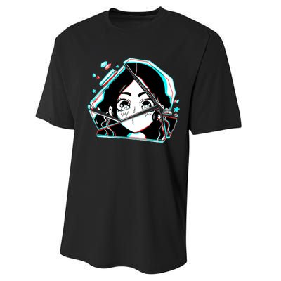 Anime Broken Glass Sparkle Eyes Performance Sprint T-Shirt