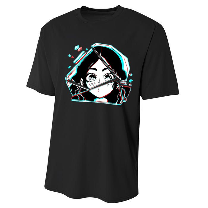 Anime Broken Glass Sparkle Eyes Performance Sprint T-Shirt