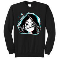 Anime Broken Glass Sparkle Eyes Tall Sweatshirt