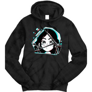 Anime Broken Glass Sparkle Eyes Tie Dye Hoodie