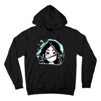 Anime Broken Glass Sparkle Eyes Tall Hoodie