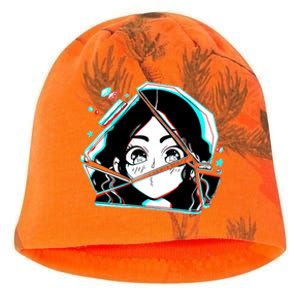 Anime Broken Glass Sparkle Eyes Kati - Camo Knit Beanie