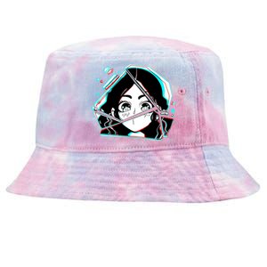 Anime Broken Glass Sparkle Eyes Tie-Dyed Bucket Hat