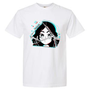 Anime Broken Glass Sparkle Eyes Garment-Dyed Heavyweight T-Shirt