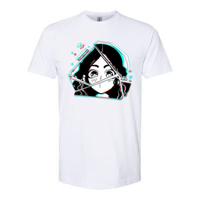 Anime Broken Glass Sparkle Eyes Softstyle® CVC T-Shirt