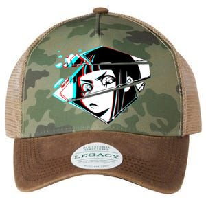 Anime Eyes Broken Glass Legacy Tie Dye Trucker Hat