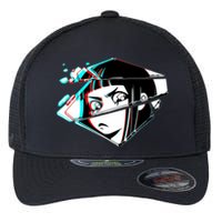 Anime Eyes Broken Glass Flexfit Unipanel Trucker Cap