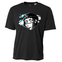 Anime Eyes Broken Glass Cooling Performance Crew T-Shirt