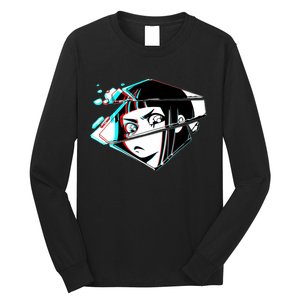 Anime Eyes Broken Glass Long Sleeve Shirt