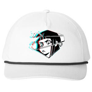 Anime Eyes Broken Glass Snapback Five-Panel Rope Hat