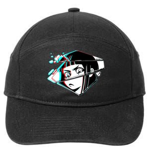 Anime Eyes Broken Glass 7-Panel Snapback Hat