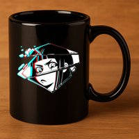 Anime Eyes Broken Glass 11oz C Handle Ceramic Mug