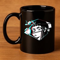 Anime Eyes Broken Glass 11oz C Handle Ceramic Mug