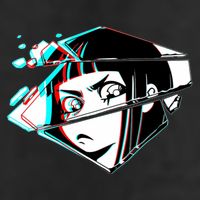 Anime Eyes Broken Glass 11oz C Handle Ceramic Mug
