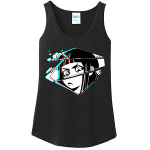 Anime Eyes Broken Glass Ladies Essential Tank