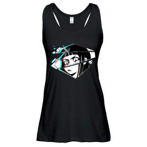 Anime Eyes Broken Glass Ladies Essential Flowy Tank