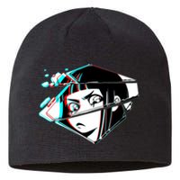 Anime Eyes Broken Glass Sustainable Beanie