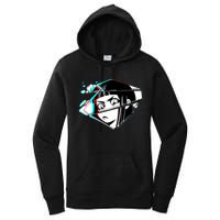 Anime Eyes Broken Glass Women's Pullover Hoodie