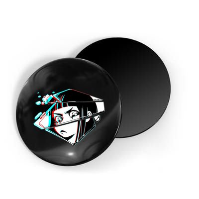 Anime Eyes Broken Glass Magnet
