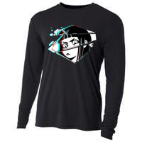 Anime Eyes Broken Glass Cooling Performance Long Sleeve Crew