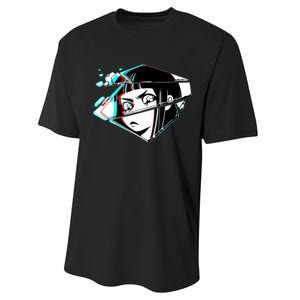 Anime Eyes Broken Glass Performance Sprint T-Shirt