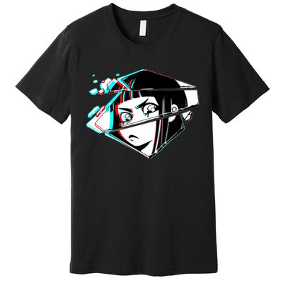 Anime Eyes Broken Glass Premium T-Shirt