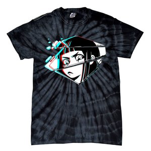 Anime Eyes Broken Glass Tie-Dye T-Shirt