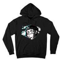 Anime Eyes Broken Glass Tall Hoodie