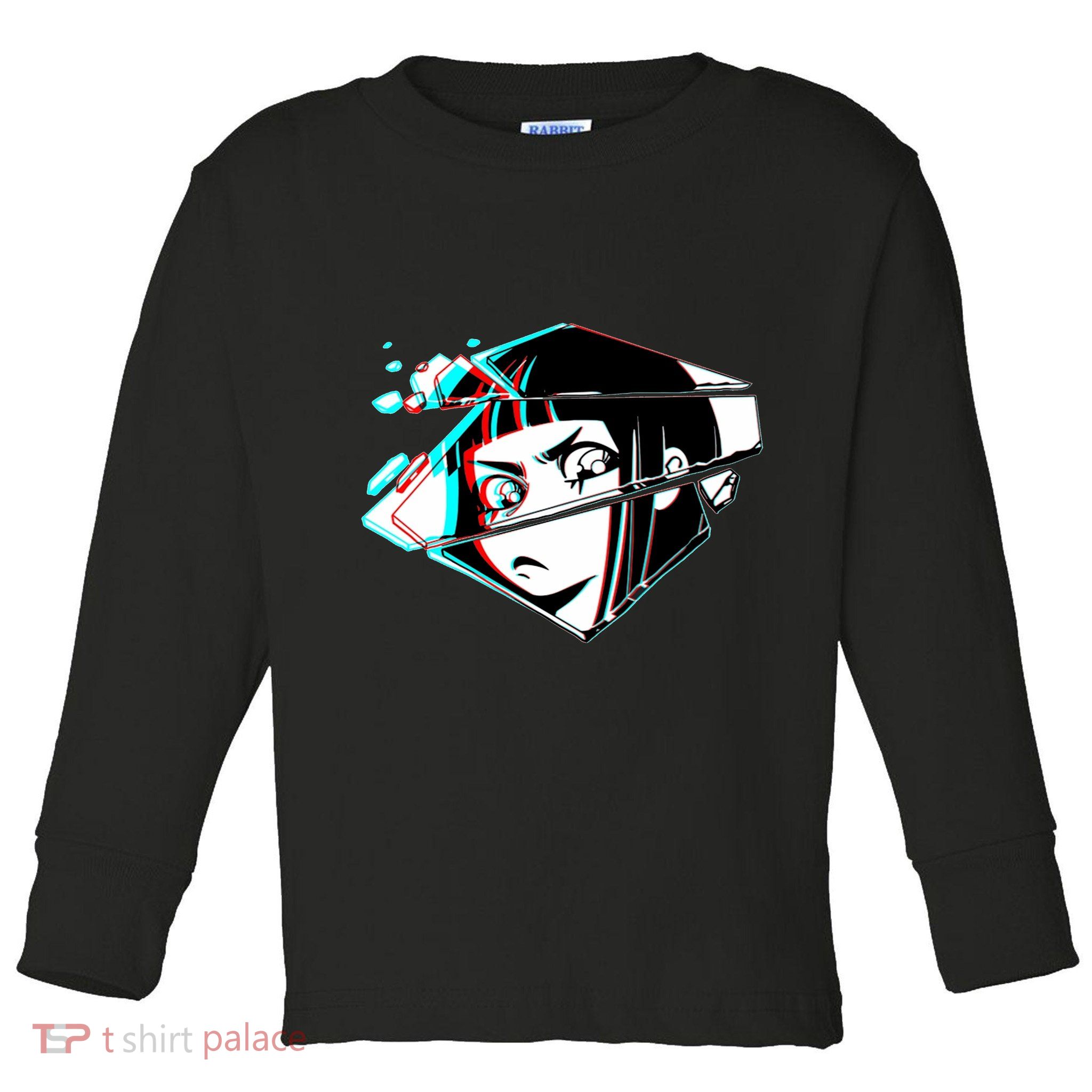 Anime Eyes Broken Glass Toddler Long Sleeve Shirt