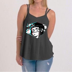 Anime Eyes Broken Glass Women's Strappy Tank